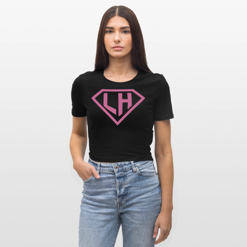 LittleHeroes Cropped Shirt - Mom - black