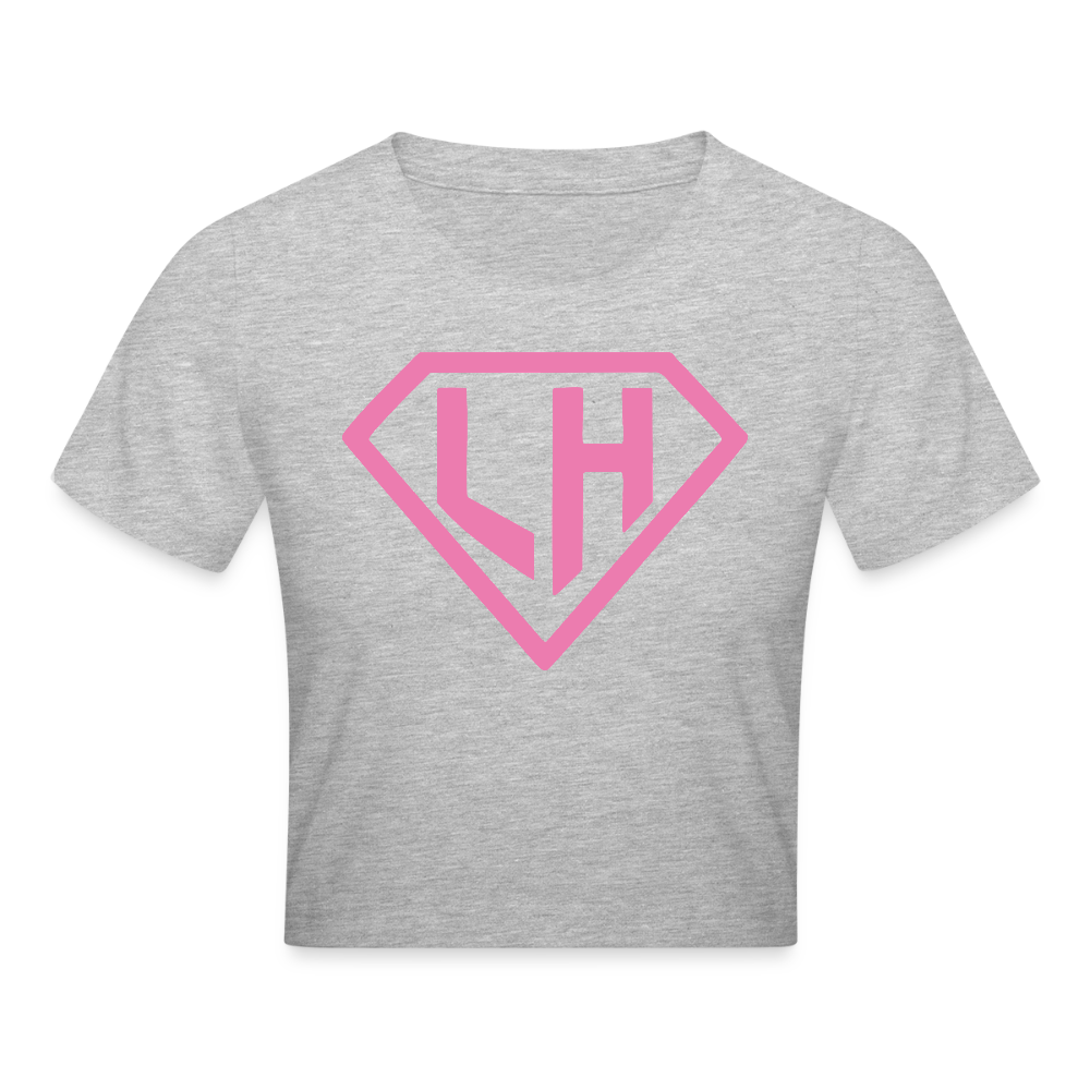 LittleHeroes Cropped Shirt - Mom - heather grey